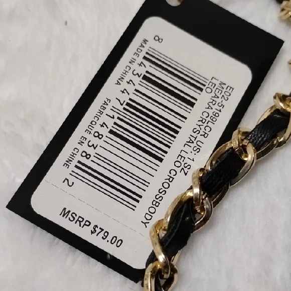 BEBE Beaded Texture Leopard Print Chain Bag - Picture 3 of 10